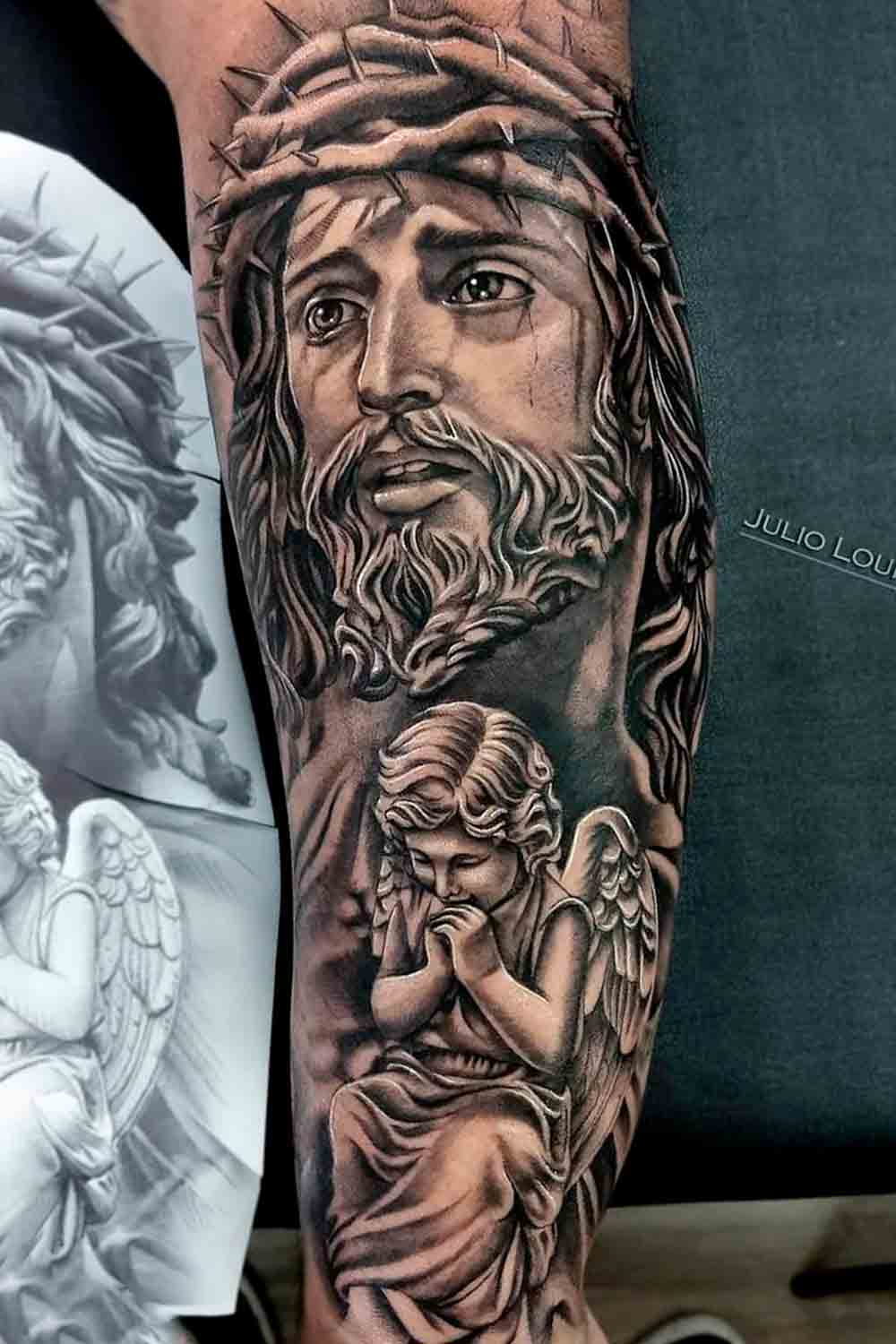 tatuaje religioso para hombre 141