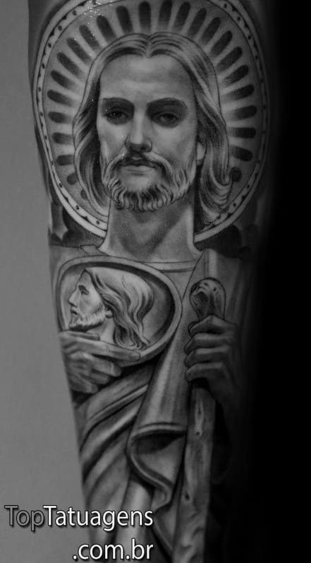 tatuaje religioso para hombre 35