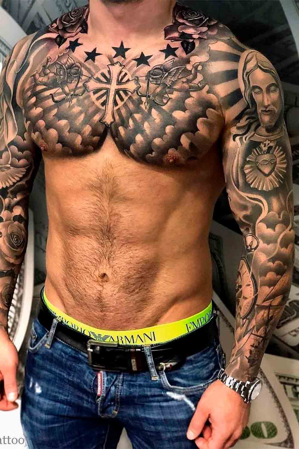 tatuaje religioso para hombre 40