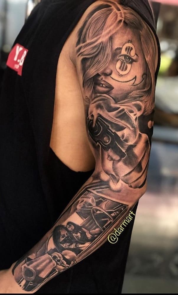brazo lleno de tatuajes 145