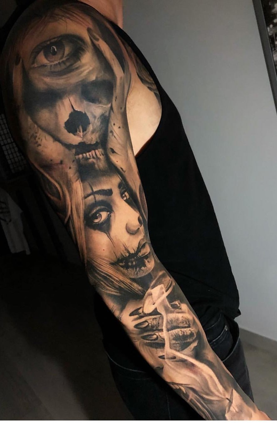 brazo lleno de tatuajes 164