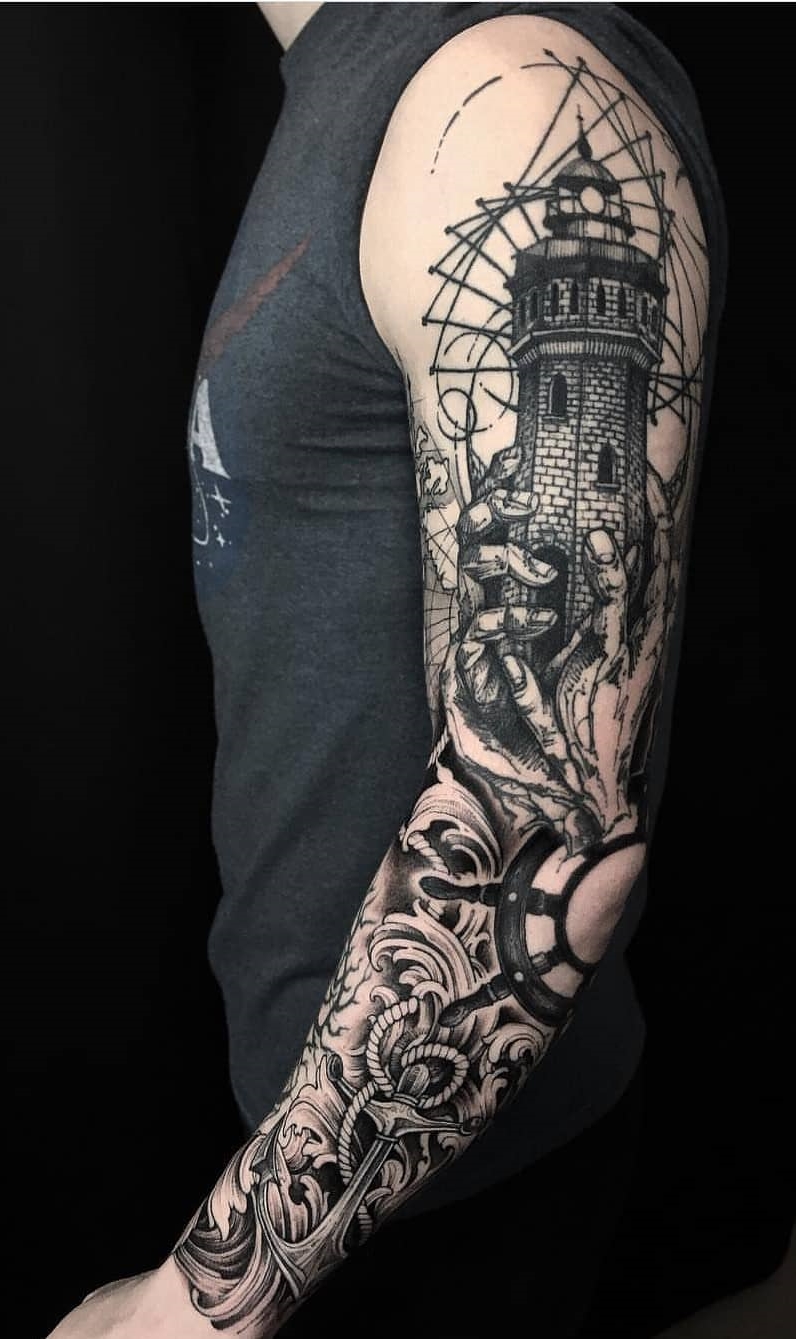 brazo lleno de tatuajes 87