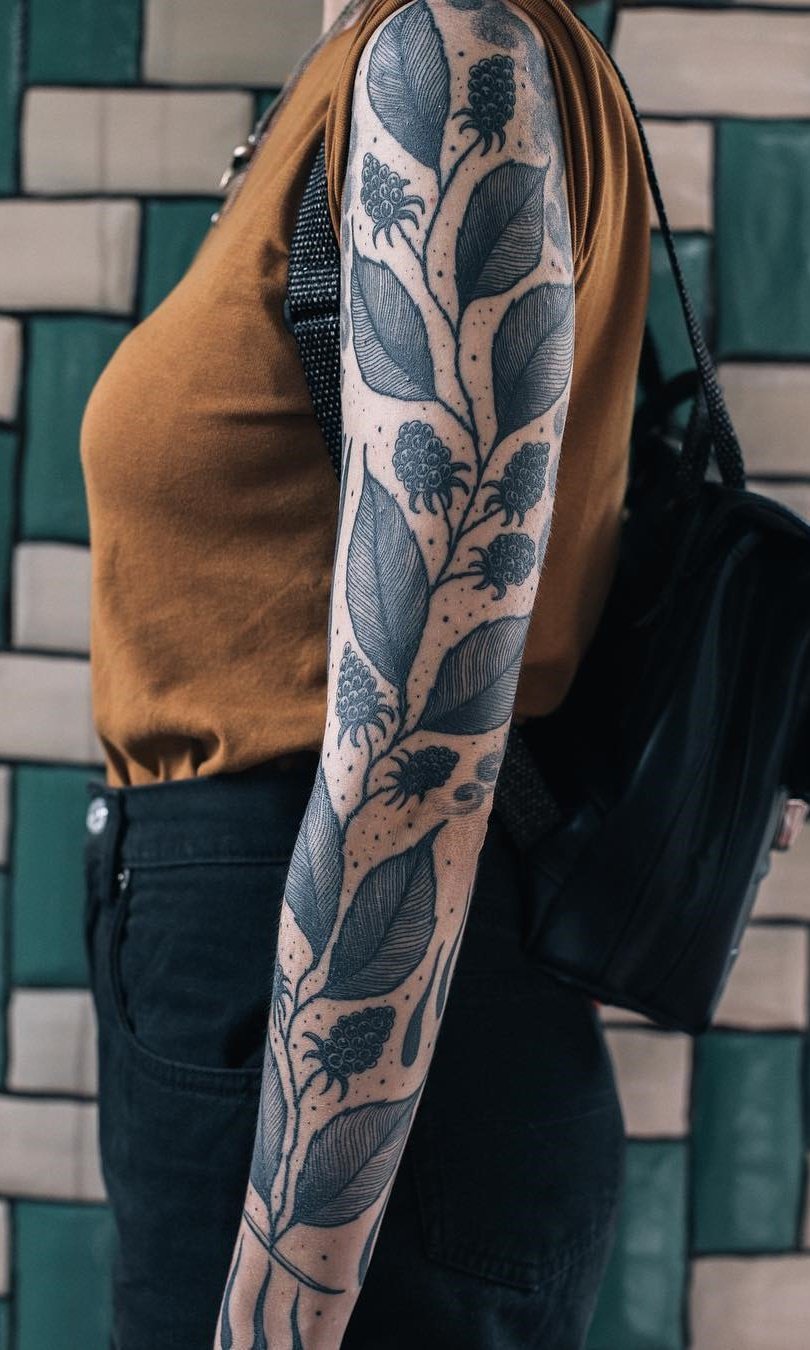 Tatuajes de brazo completo (MANGA) para mujer: 90 diseños