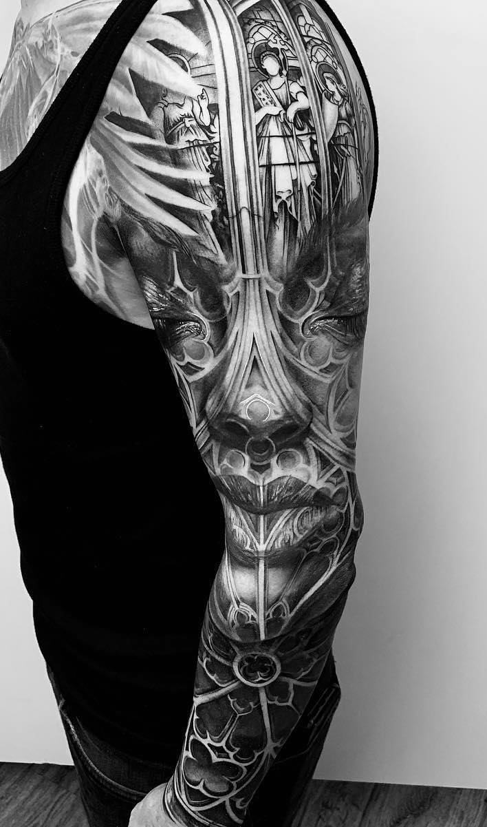 tattoo brazo completo en hombre 15