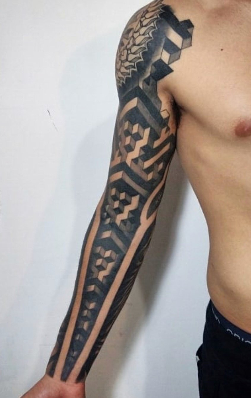 tattoo brazo completo en hombre 16