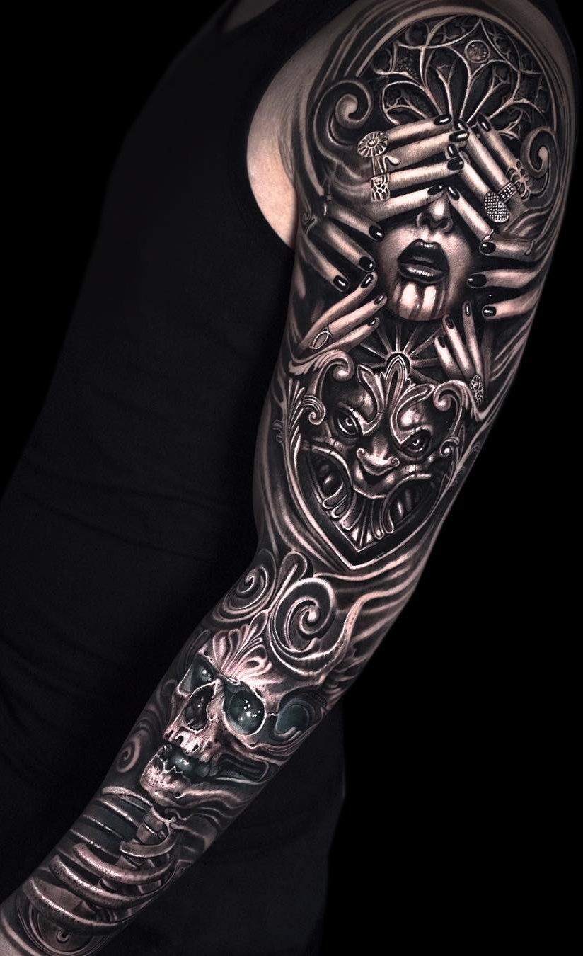 tattoo brazo completo en hombre 60