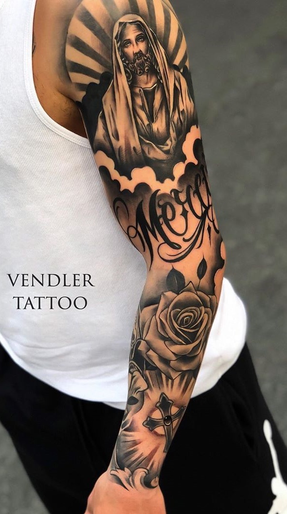 tattoo brazo completo en hombre 62