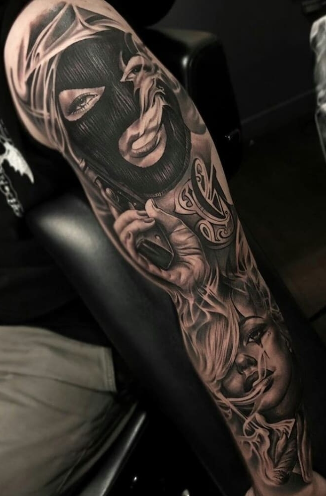 tattoo brazo completo en hombre 69