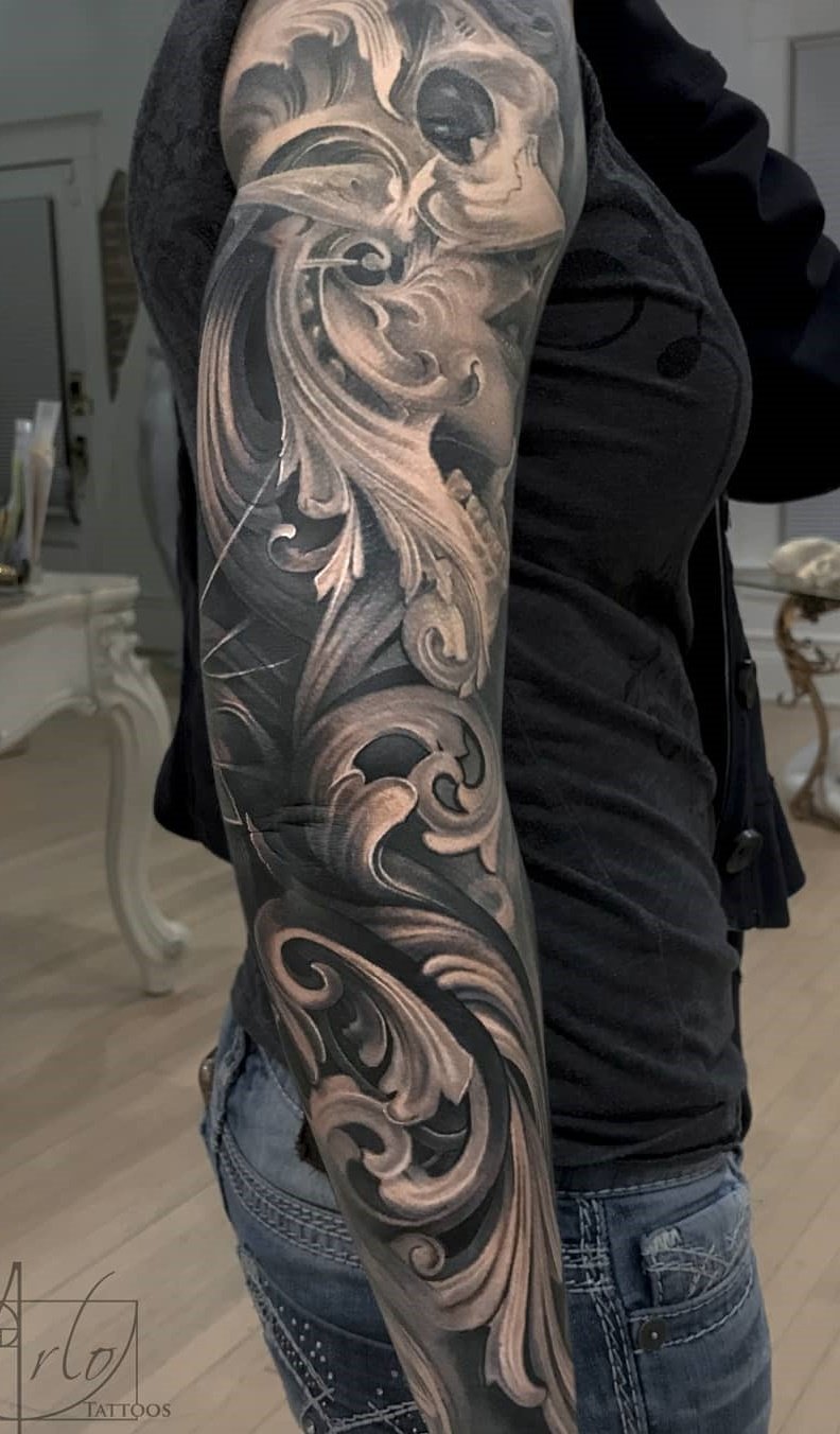 tattoo brazo entero para hombre 36