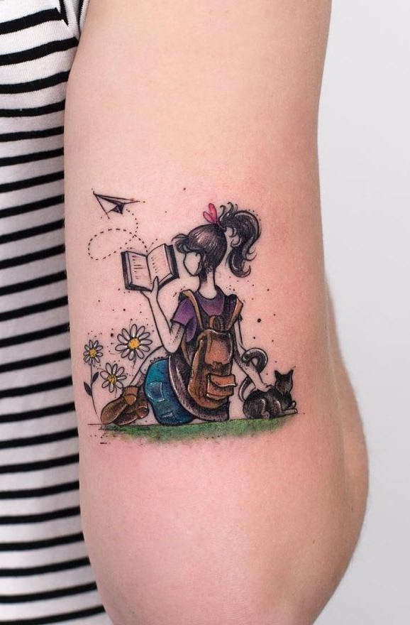 Tatuajes de libros: Amor por la lectura y el conocimiento