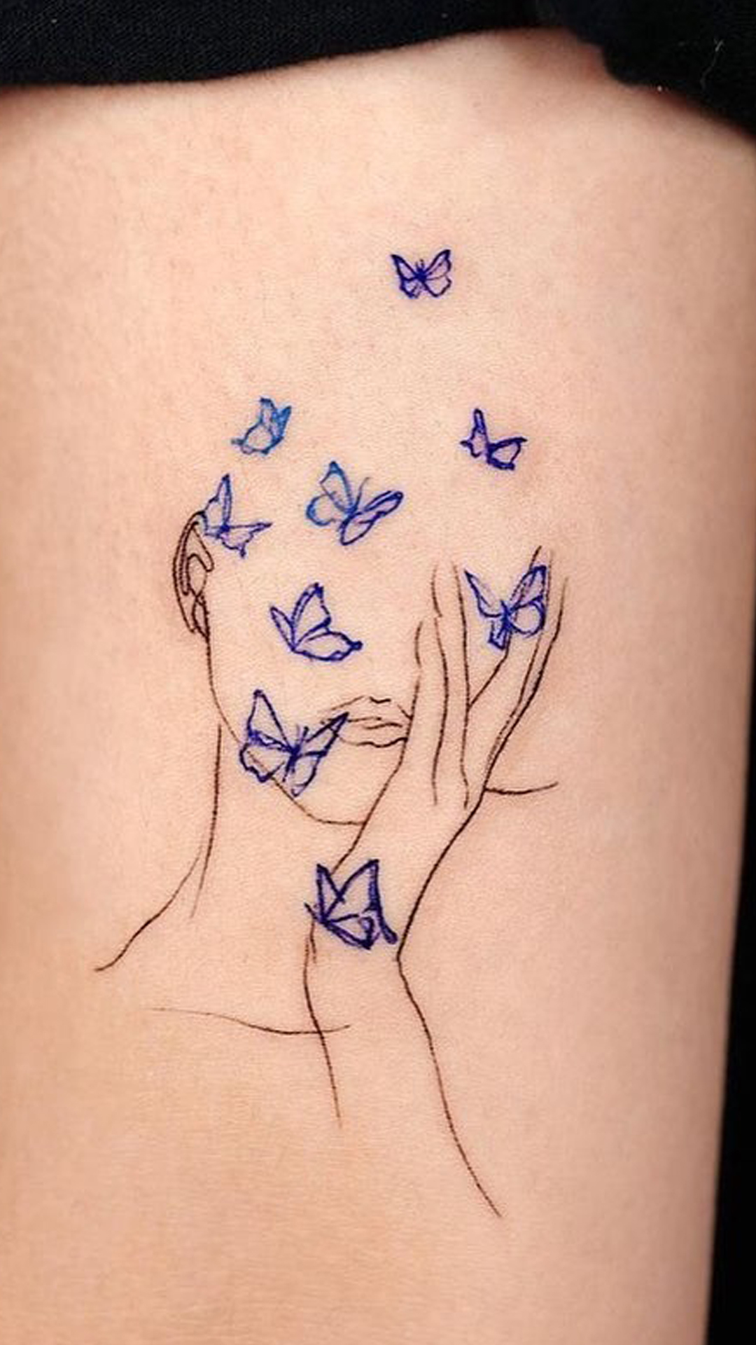 tattoo mariposa para mujer 70