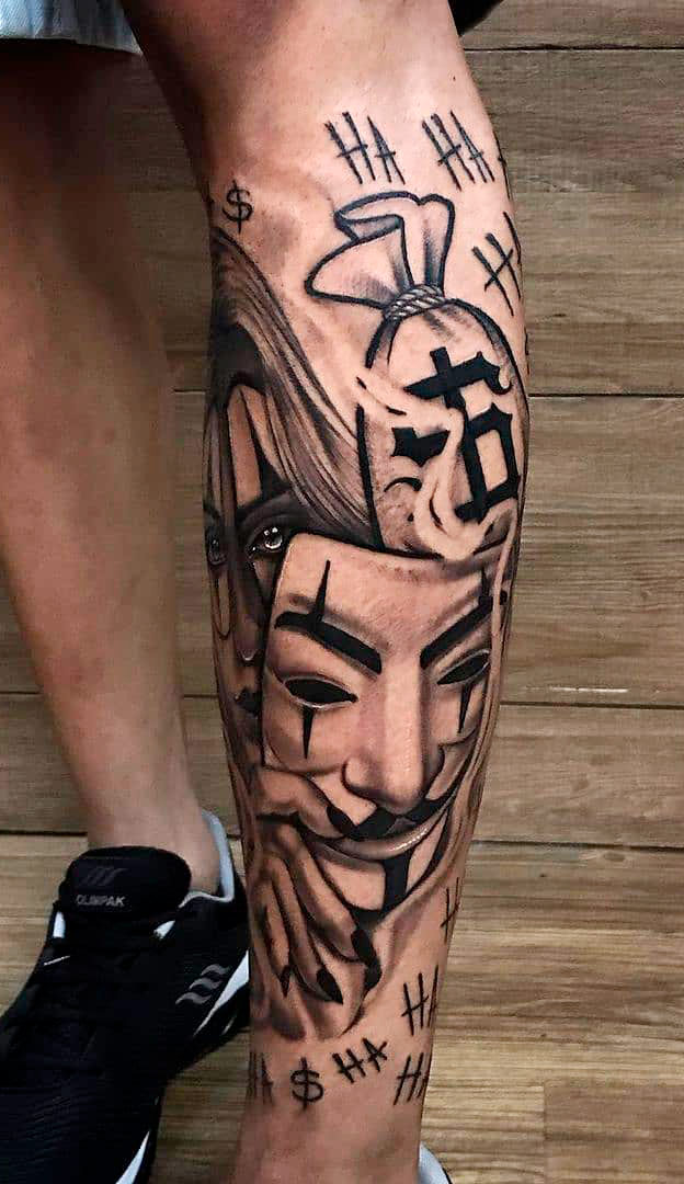 tattoo pierna de hombre 01