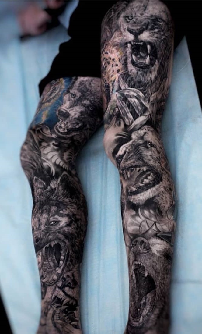 tattoo pierna para hombre 11