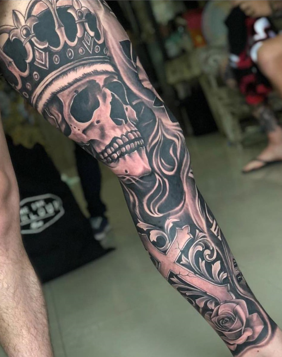 tattoo pierna para hombre 15