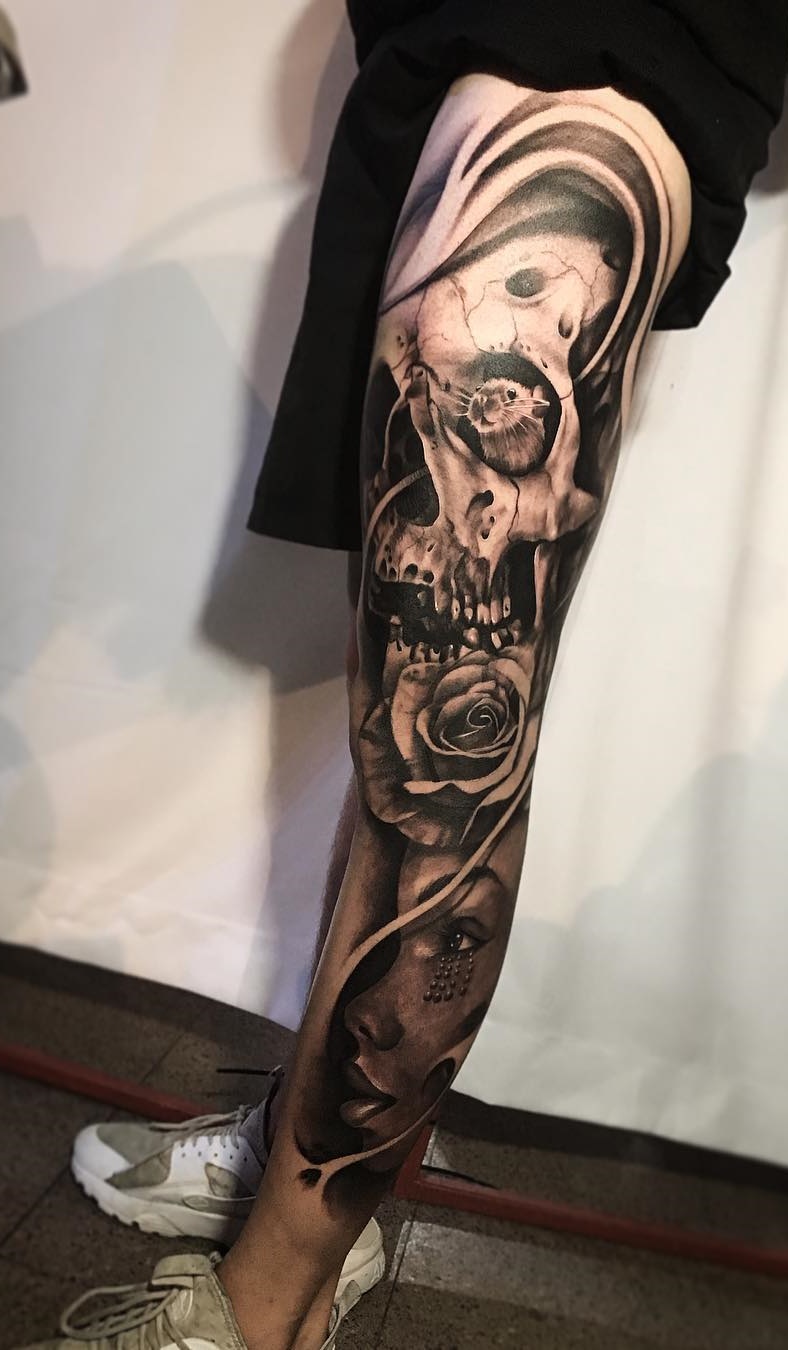 tattoo pierna para hombre 18