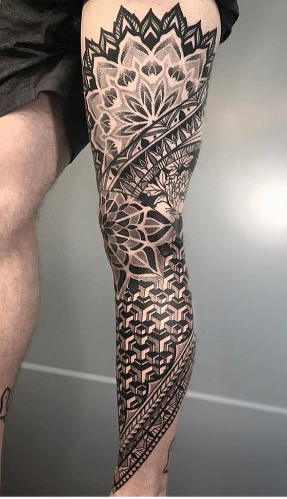 tattoo pierna para hombre 20