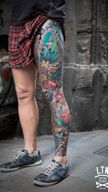 tattoo pierna para hombre 26