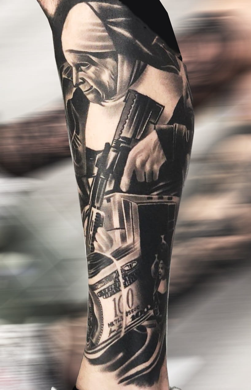 tattoo pierna para hombre 32