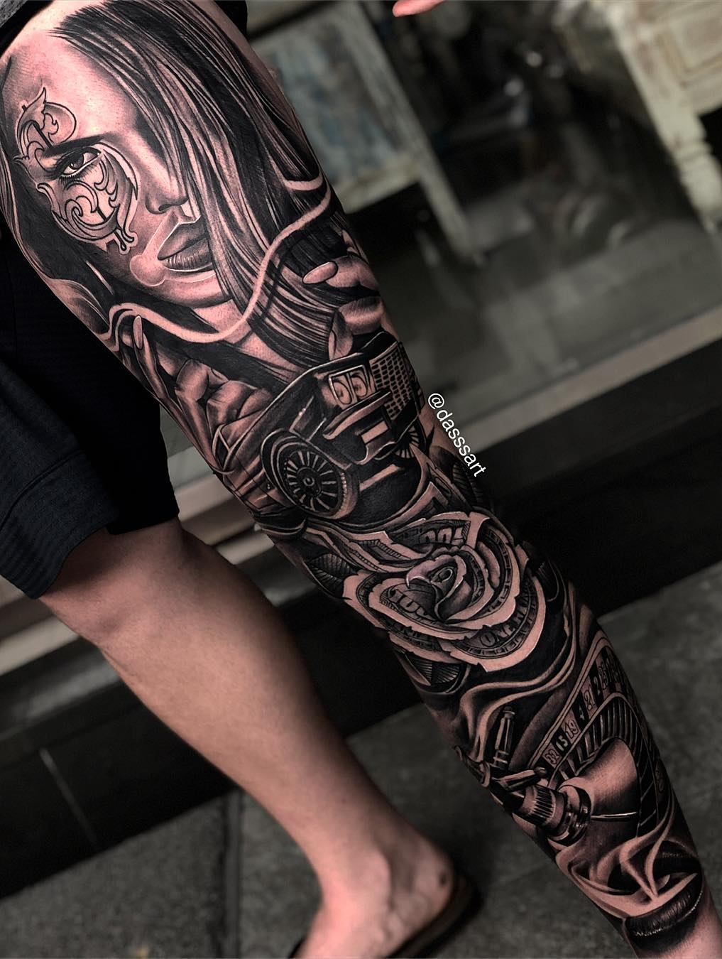 tattoo pierna para hombre 35