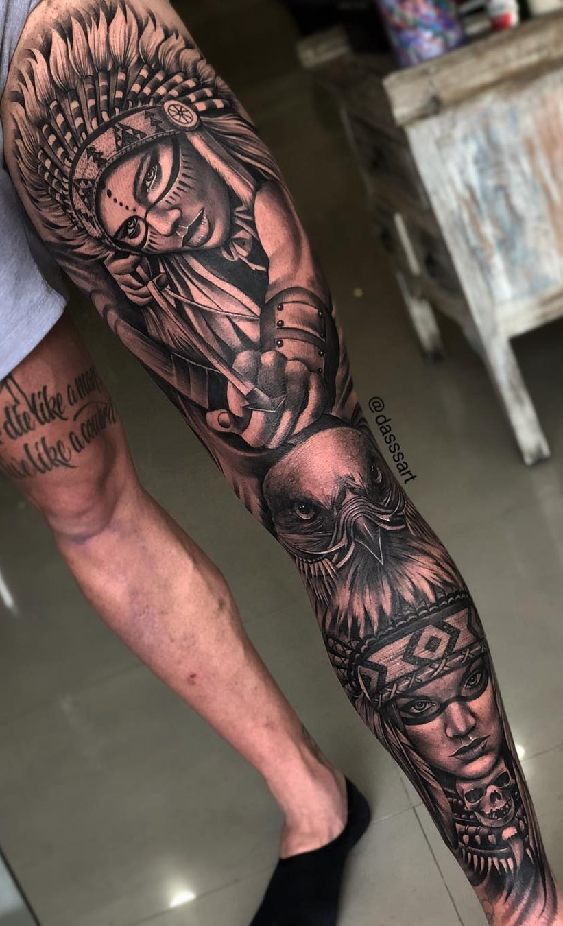 tattoo pierna para hombre 36