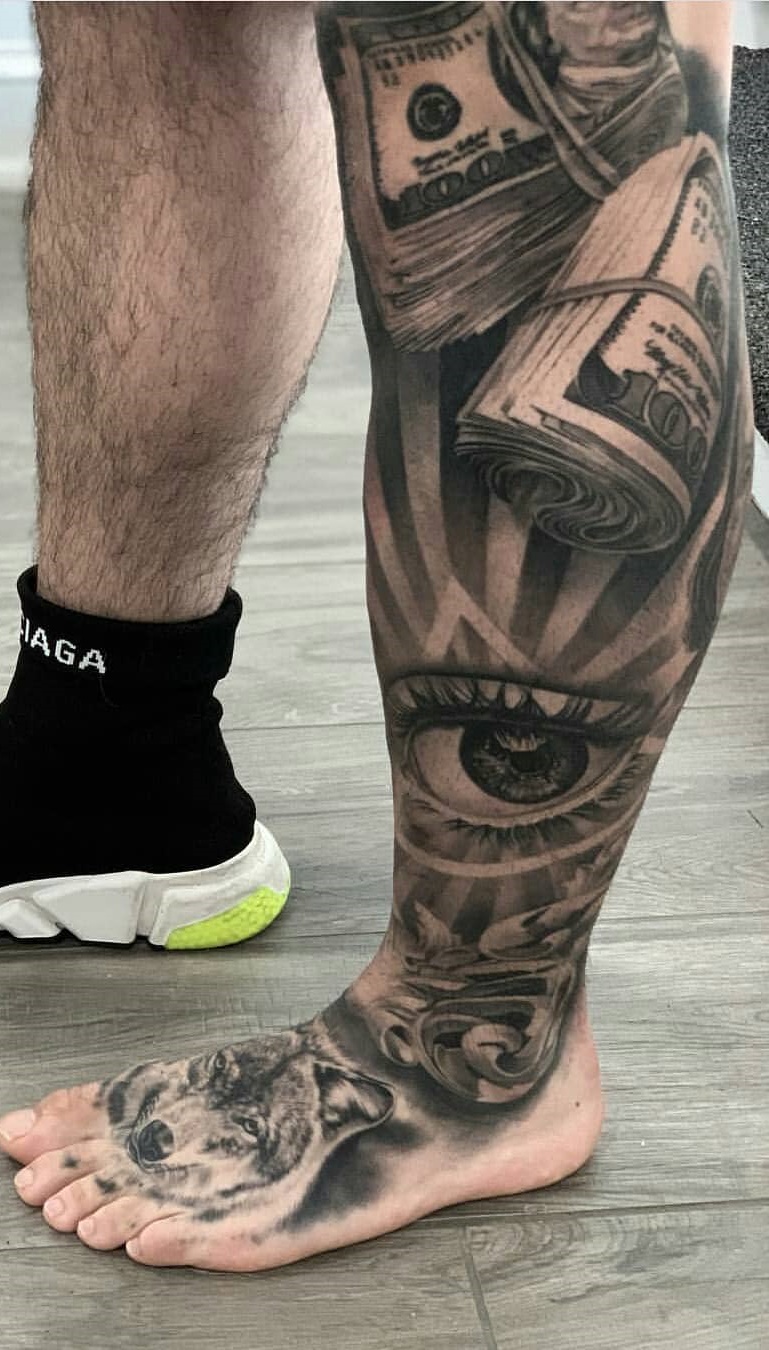 tattoo pierna para hombre 46