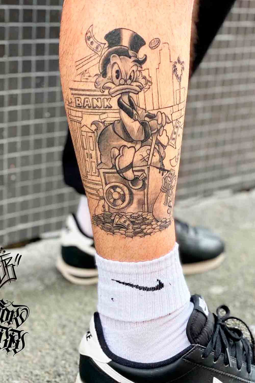 tattoo pierna para hombre 85