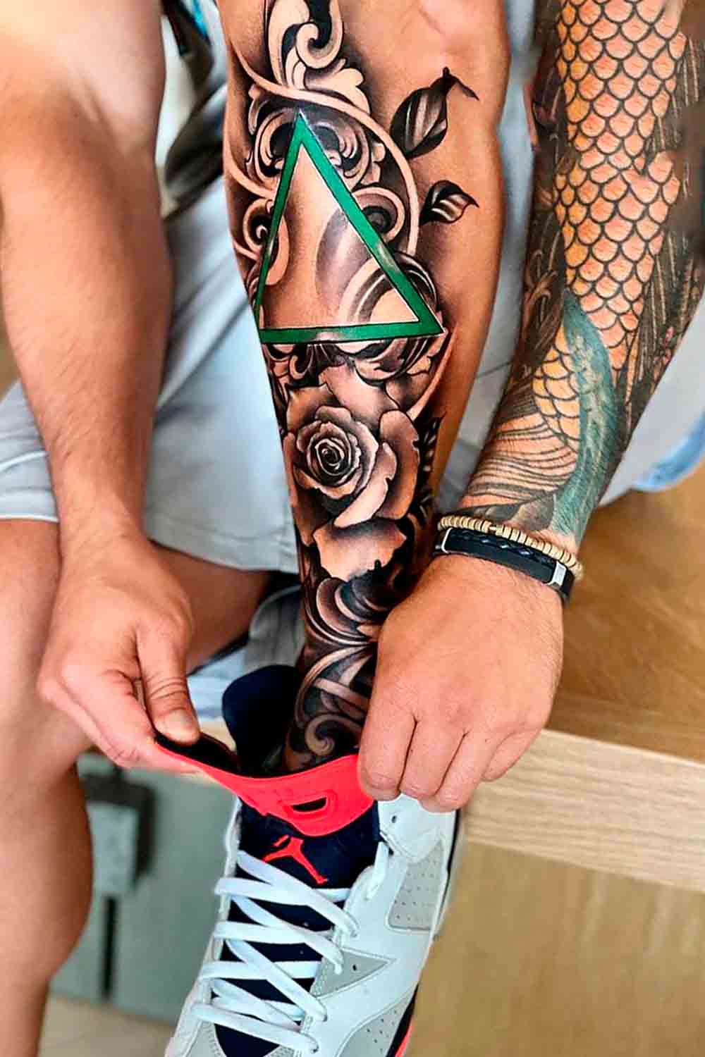 tattoo pierna para hombre 89