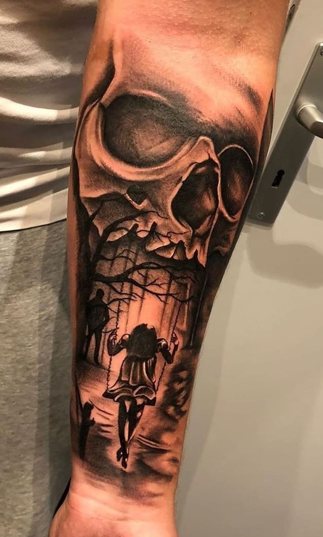 tatuaje calavera masculino 03