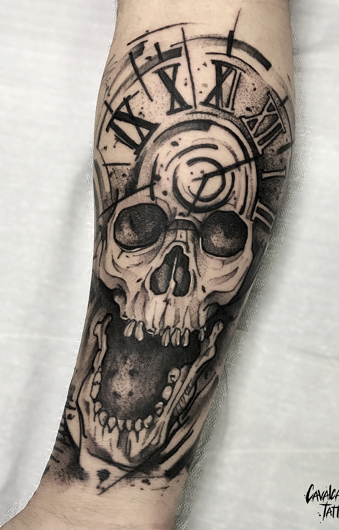 tatuaje calavera masculino 23