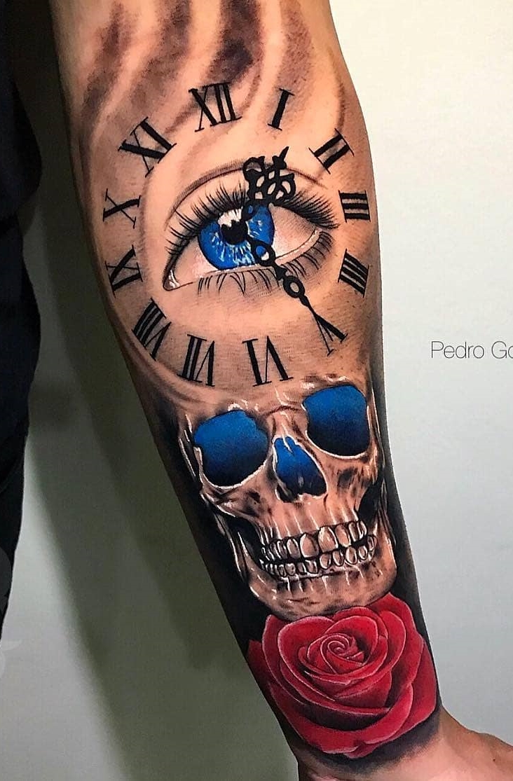 tatuaje calavera masculino 25