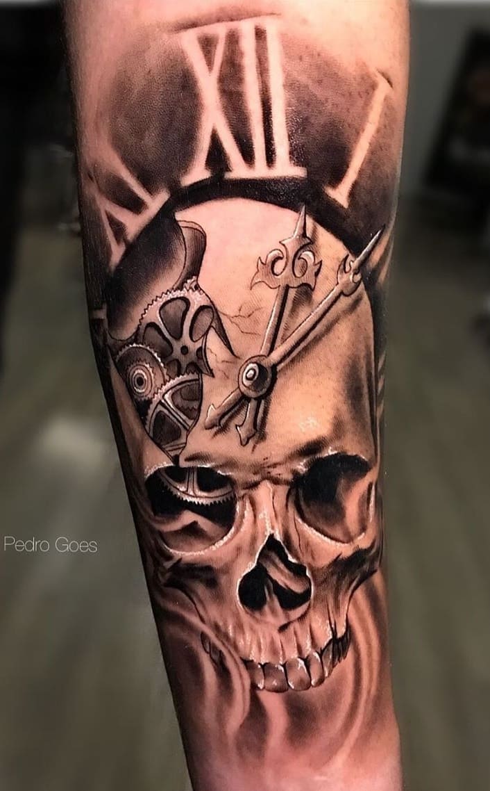 tatuaje calavera masculino 26