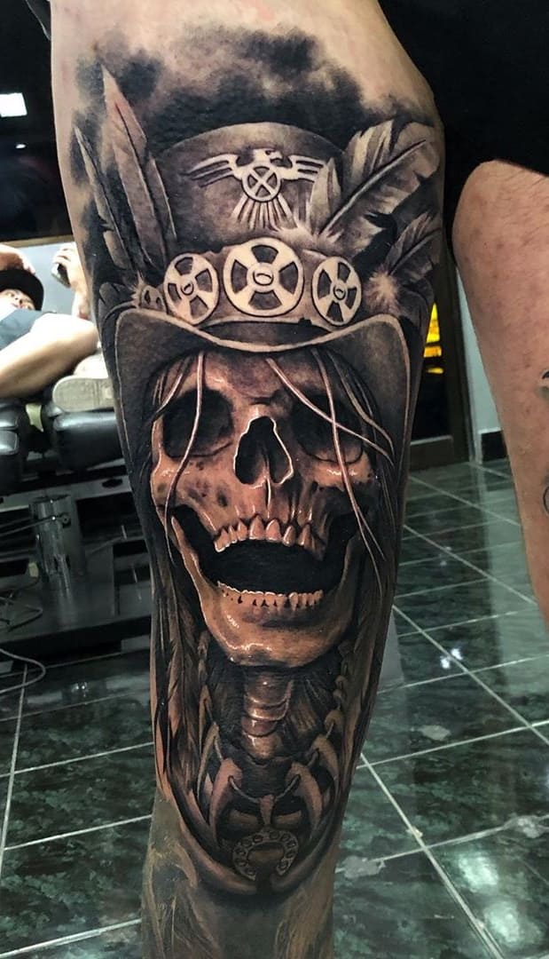 tatuaje calavera masculino 27