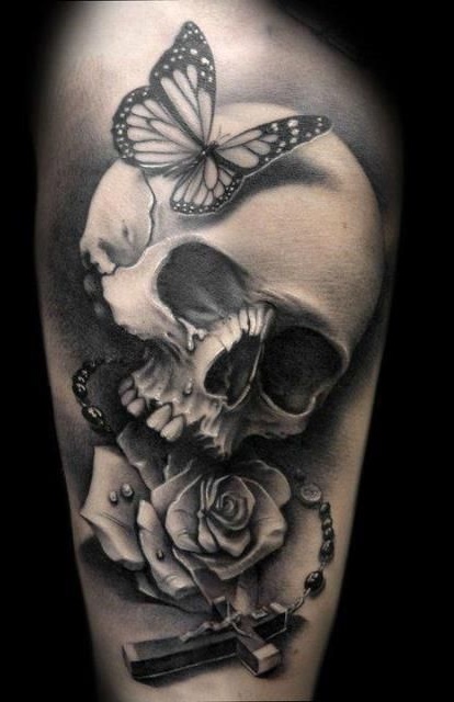 tatuaje calavera masculino 33