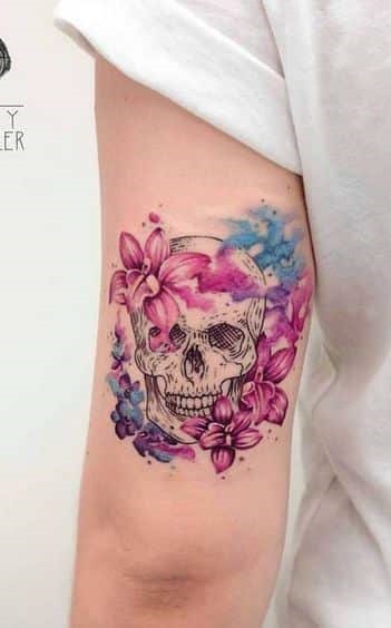 tatuaje calavera masculino 35