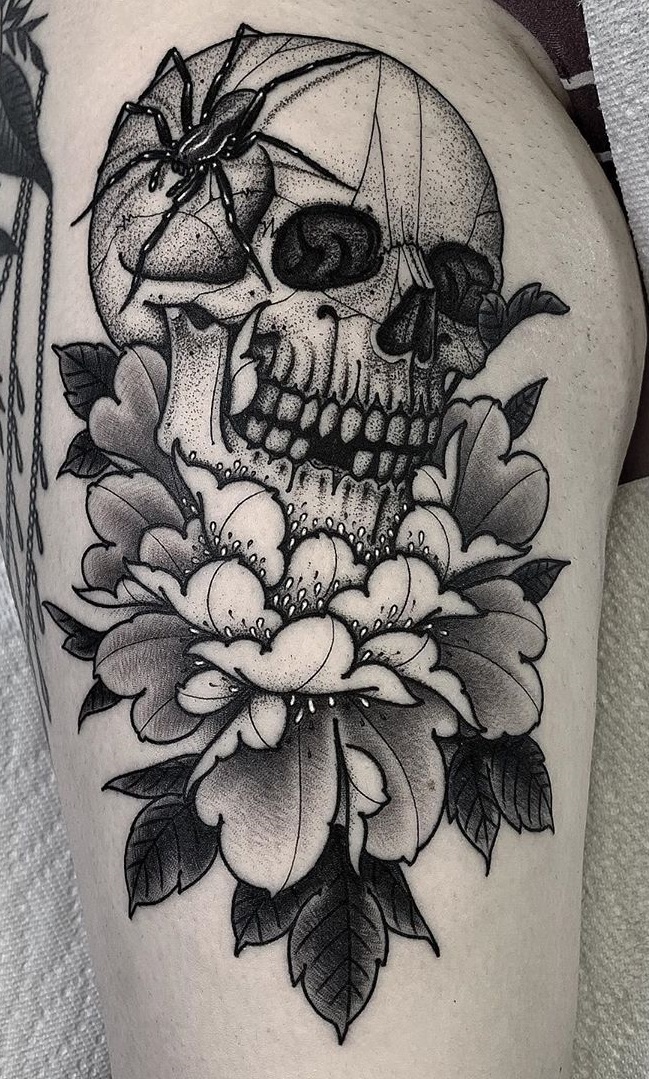 tatuaje calavera masculino 42