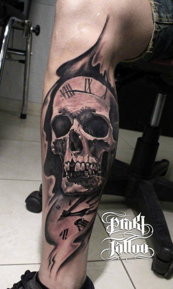 tatuaje calavera masculino 51