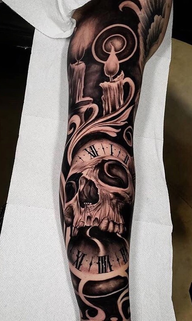 tatuaje calavera masculino 82