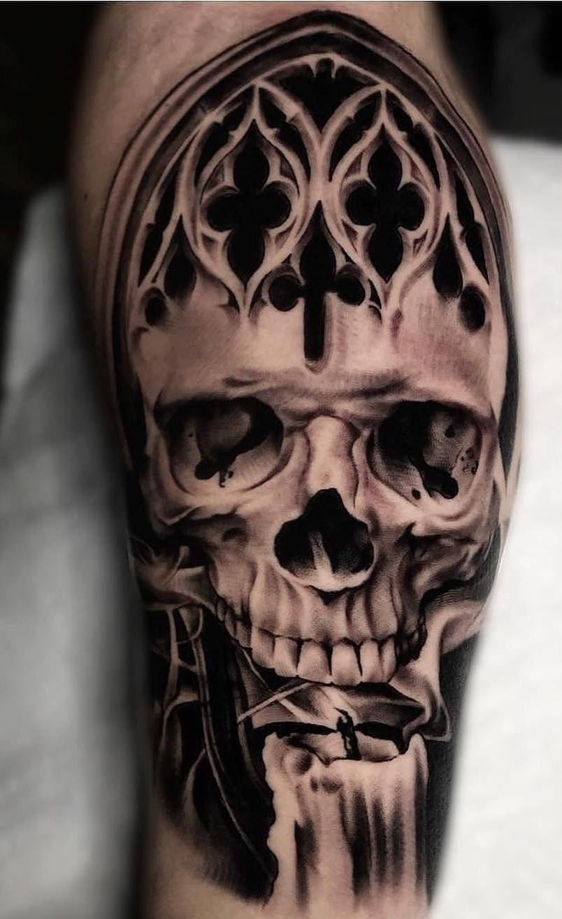 tatuaje calavera masculino 86