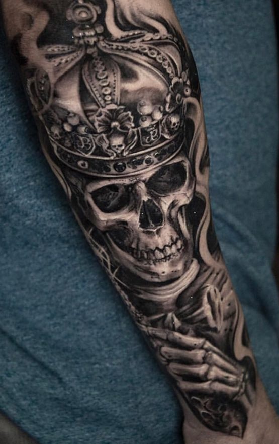 tatuaje calavera masculino 87