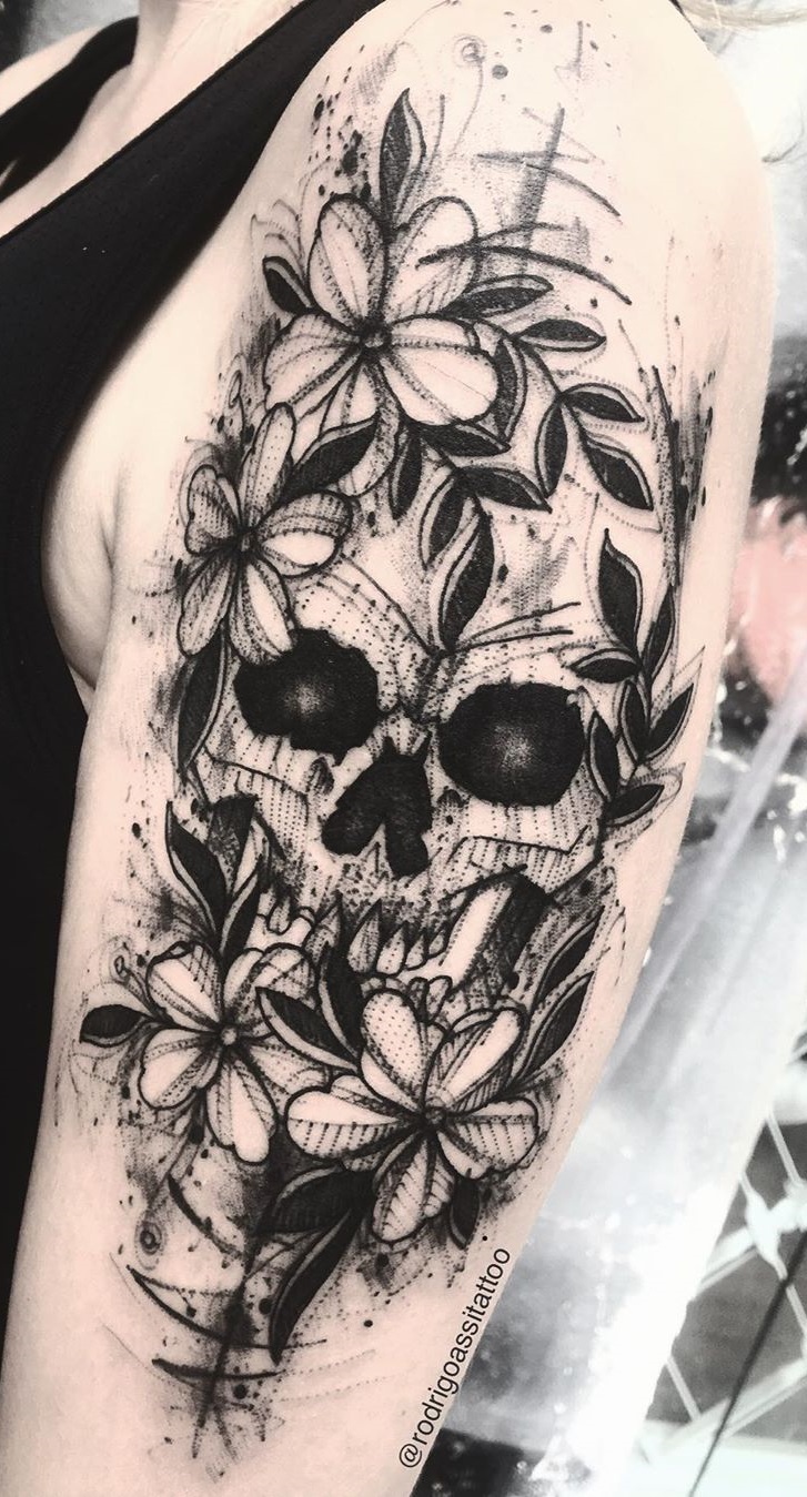 tatuaje calavera masculino 89