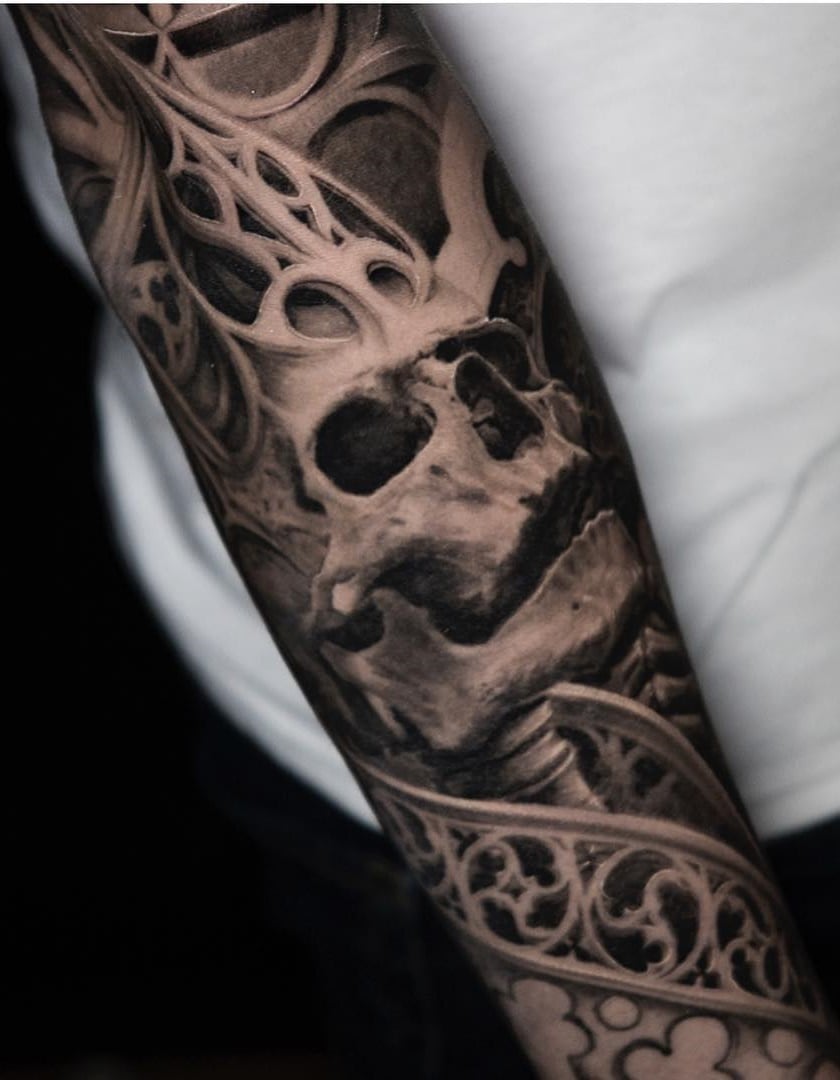 tatuaje calavera masculino 91