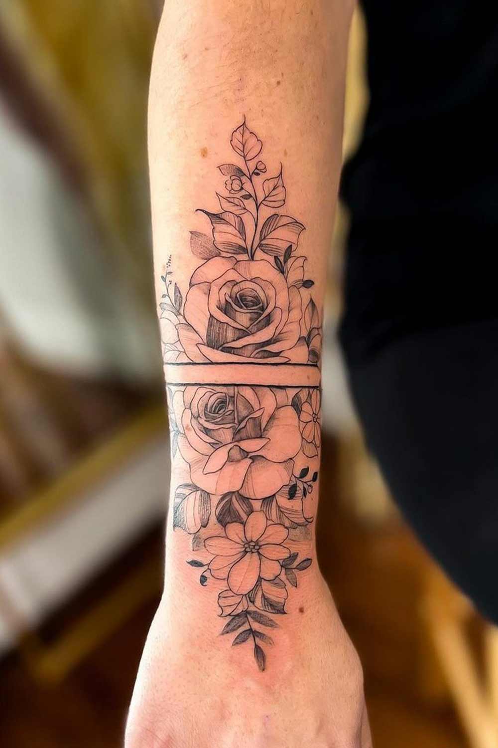 tatuaje de flor en mujer 53