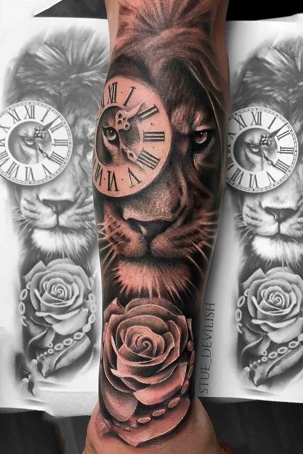 tatuaje de leon 13