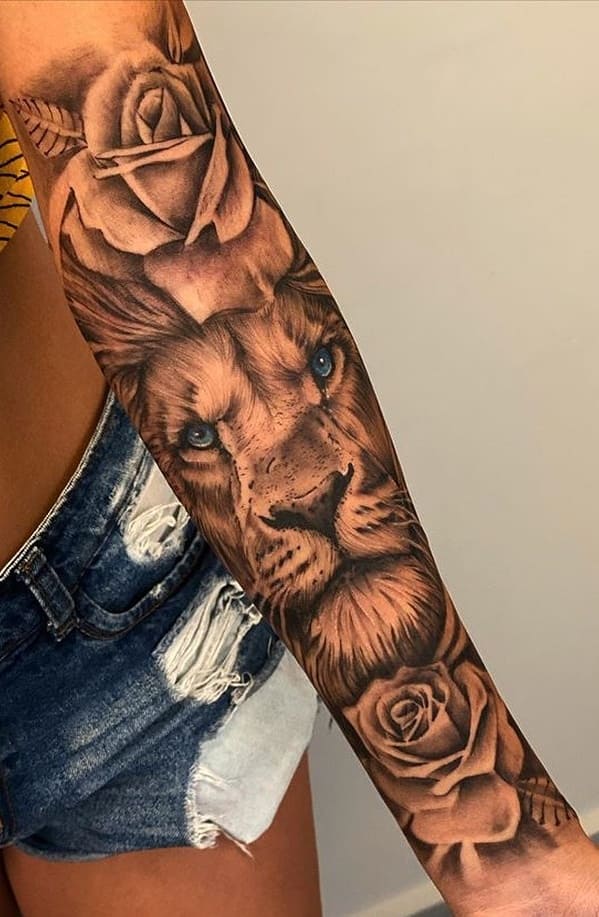 tatuaje de leon 35