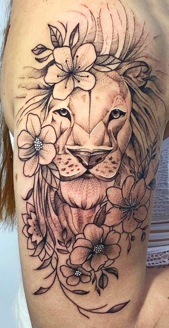 tatuaje de leon 44