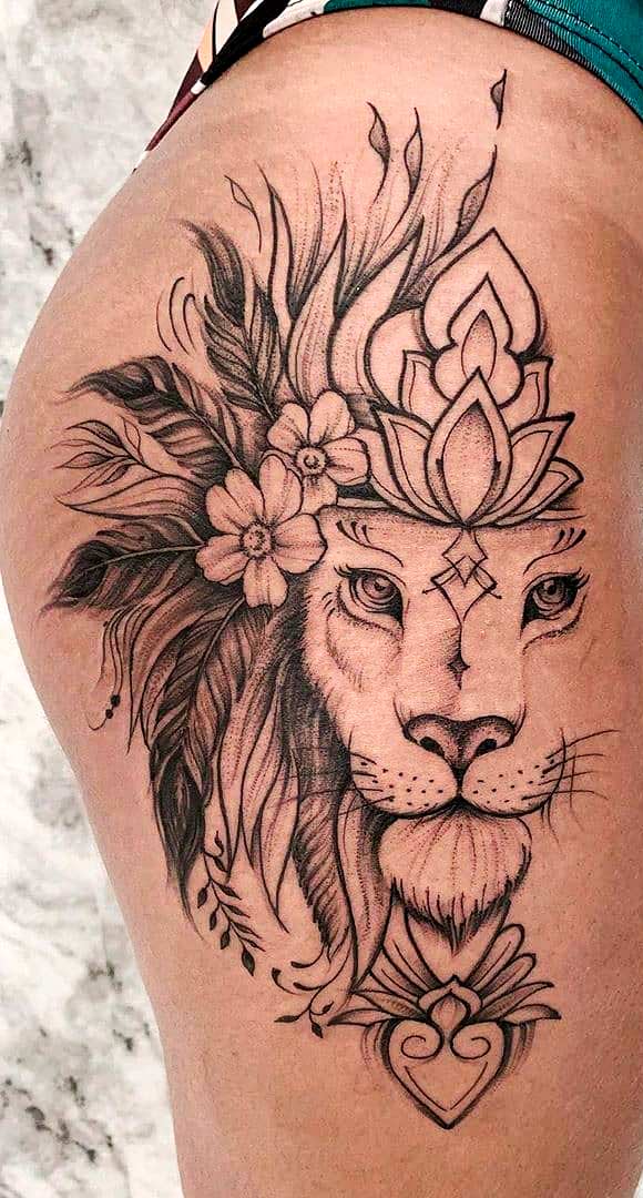 tatuaje de leon 46