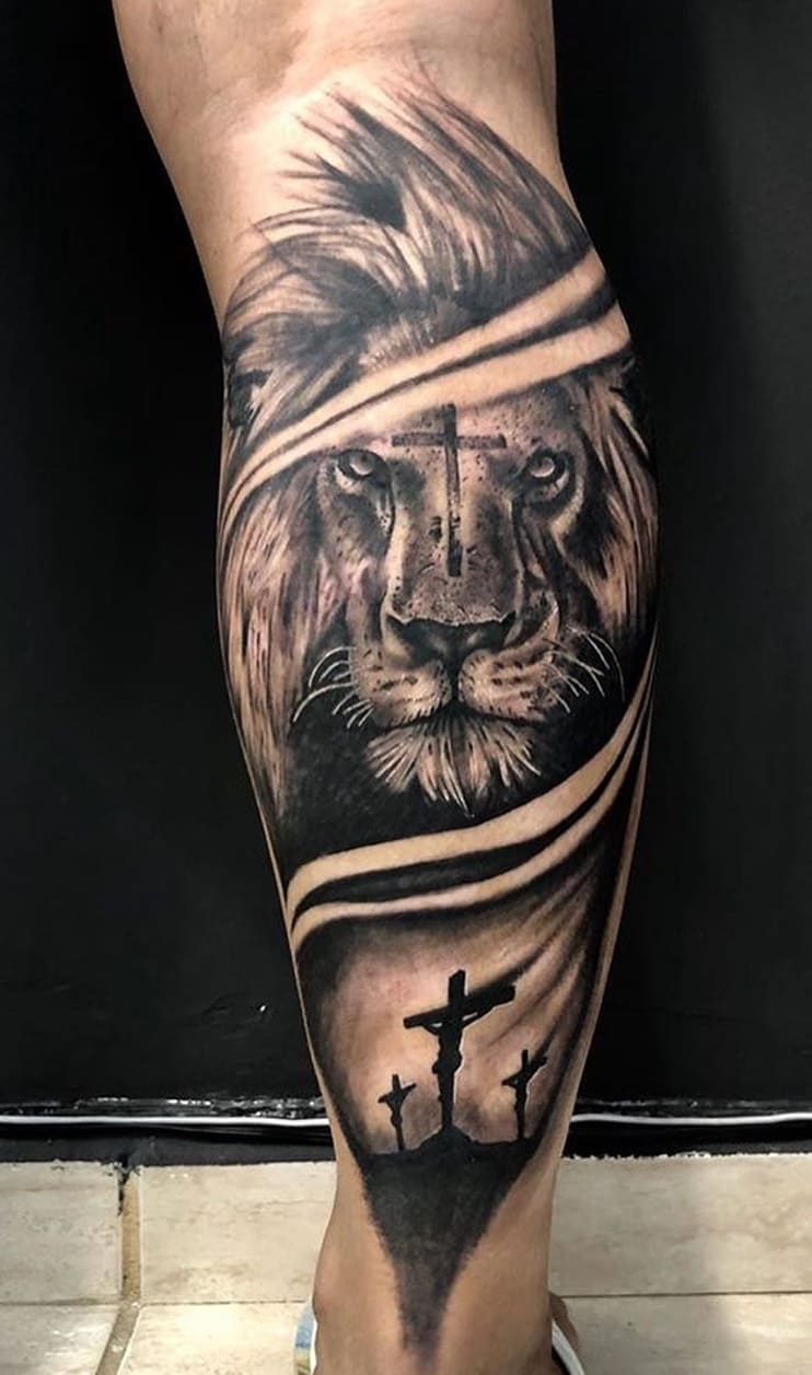 tatuaje de leon 49