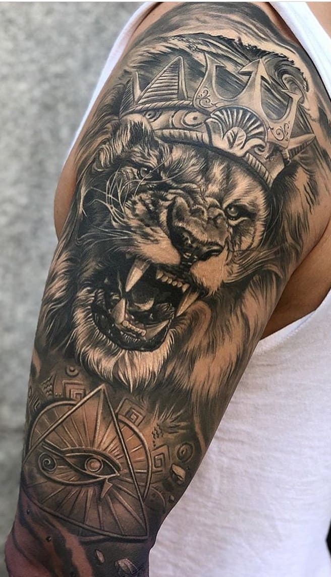 tatuaje de leon 58