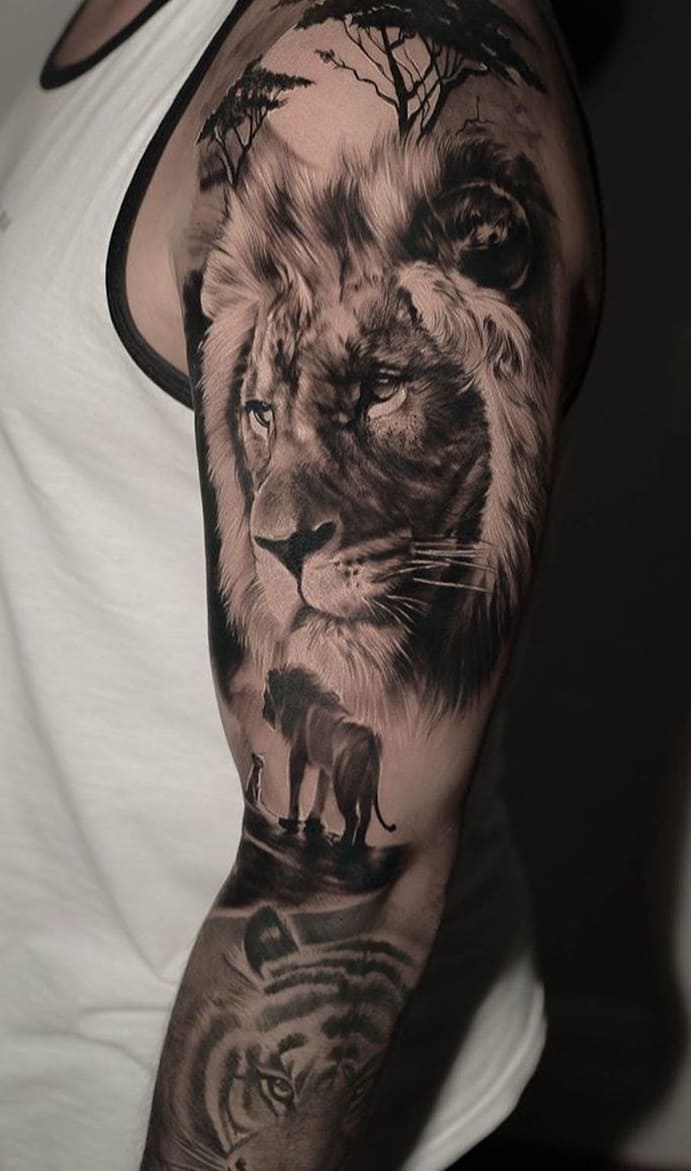 tatuaje de leon 59