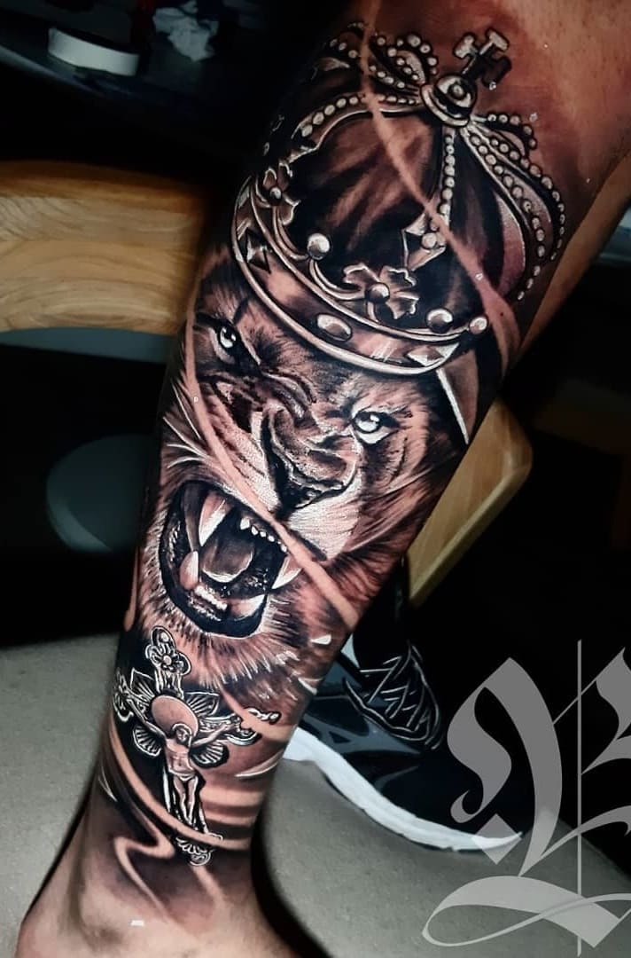 tatuaje de leon 60
